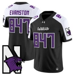 Alternative view of Evanston Jersey #847 Northwestern Wildcats Honoring 95 Vapor Limited Stitched