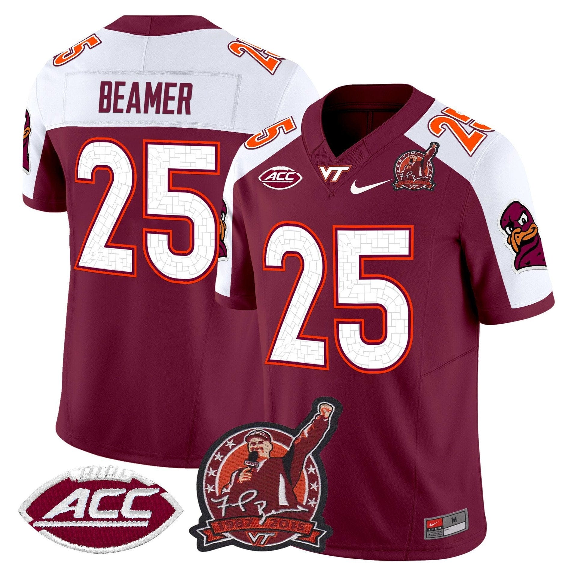 Alternative view of Frank Beamer Jersey #25 Virginia Tech Hokies Coach Frank Beamer 2025