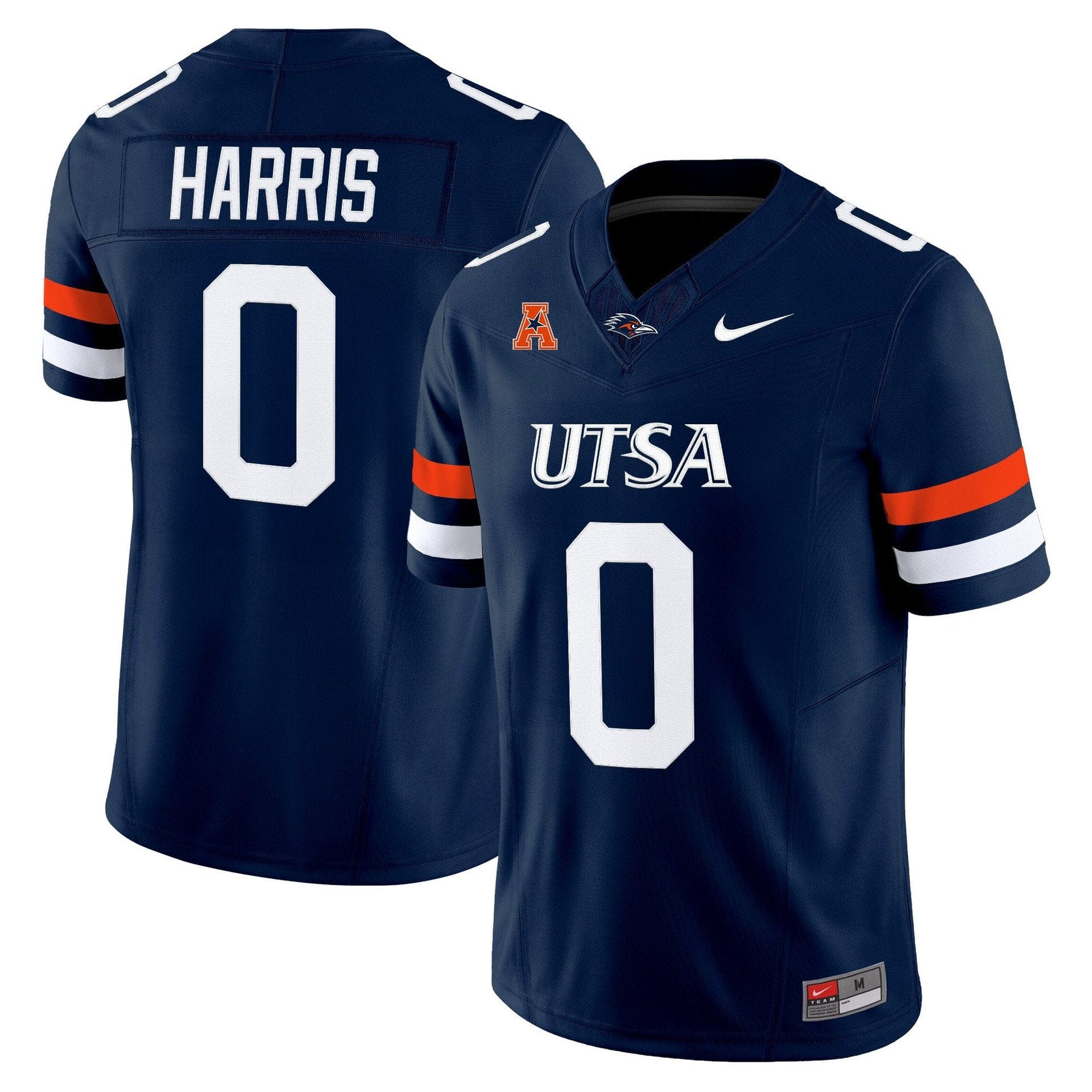 Alternative view of Frank Harris Jersey #0 UTSA Roadrunners 2025 Vapor Limited Stitched