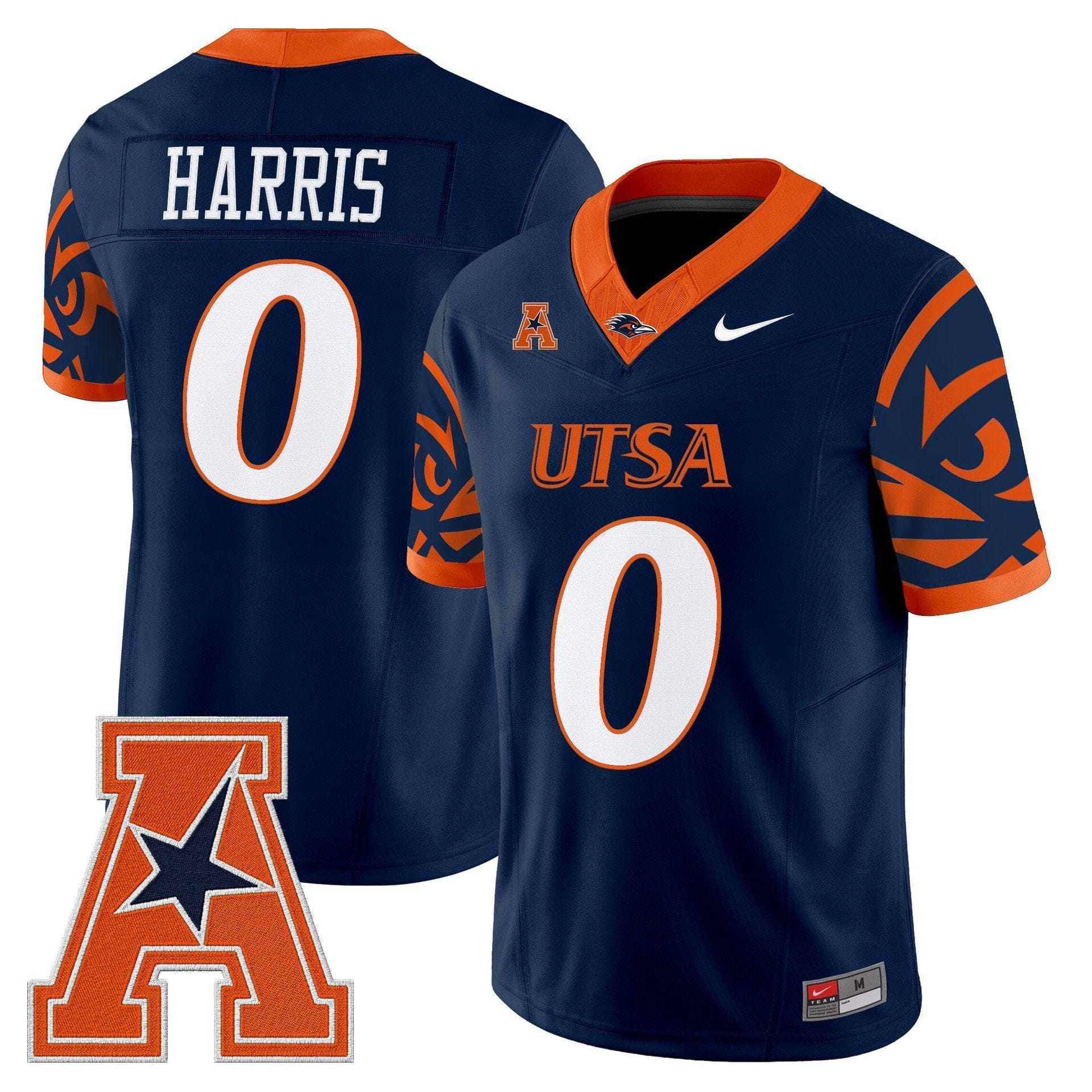 Alternative view of Frank Harris Jersey #0 UTSA Roadrunners 2025 Vapor Limited V2 Stitched