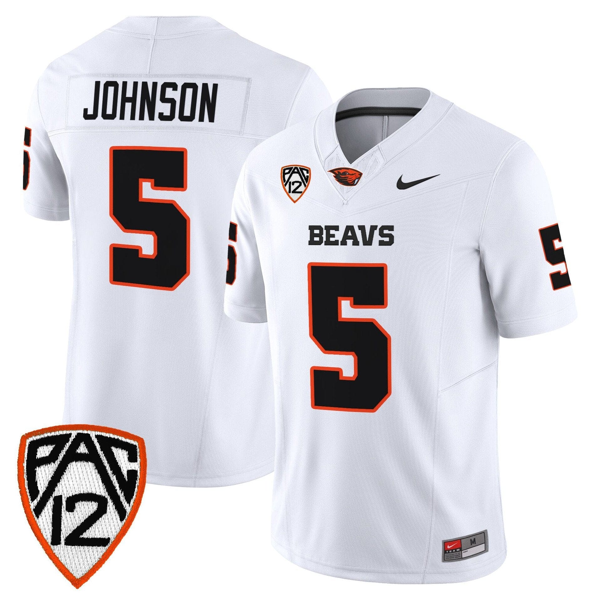 Alternative view of Gabarri Johnson Jersey #5 Oregon State Beavers 2025 Limited Stitched