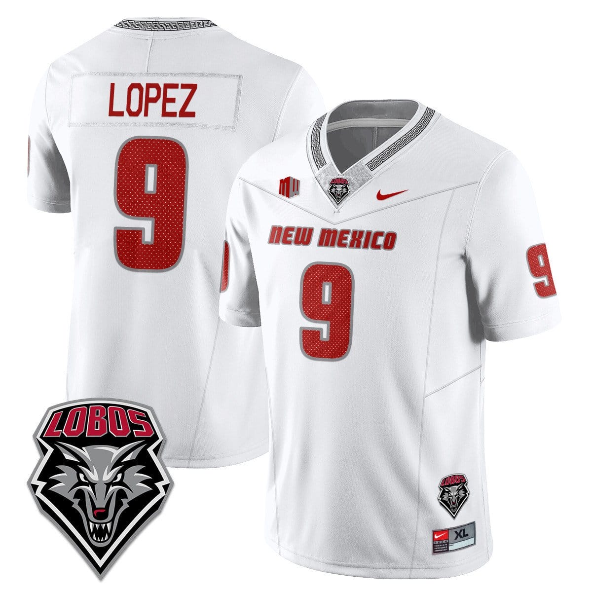 Alternative view of Gabriel Lopez Jersey #9 UNM Lobo Football 2025 Stitched