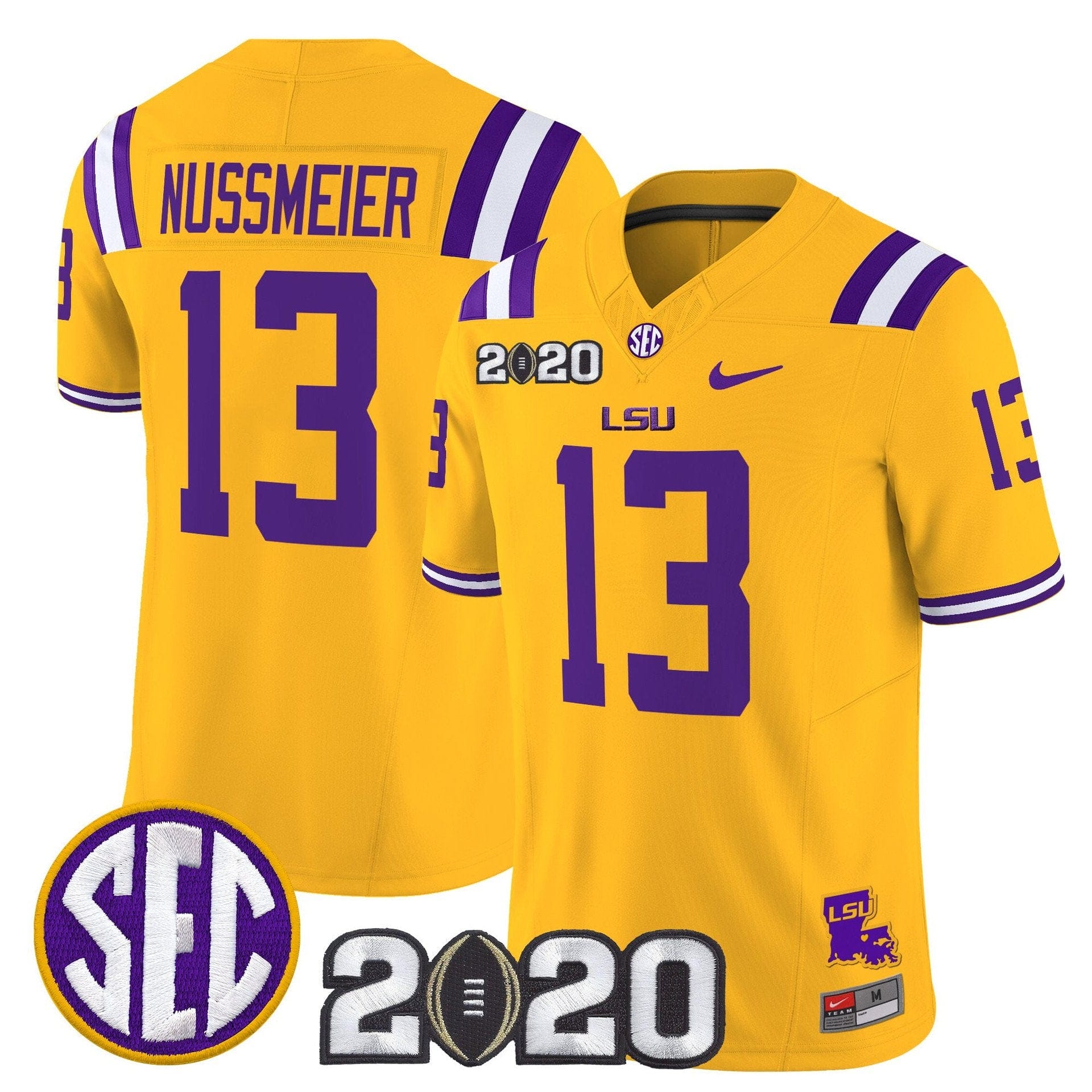 Garrett Nussmeier Jersey #13 LSU Tigers 2020 National Champions - Image 3