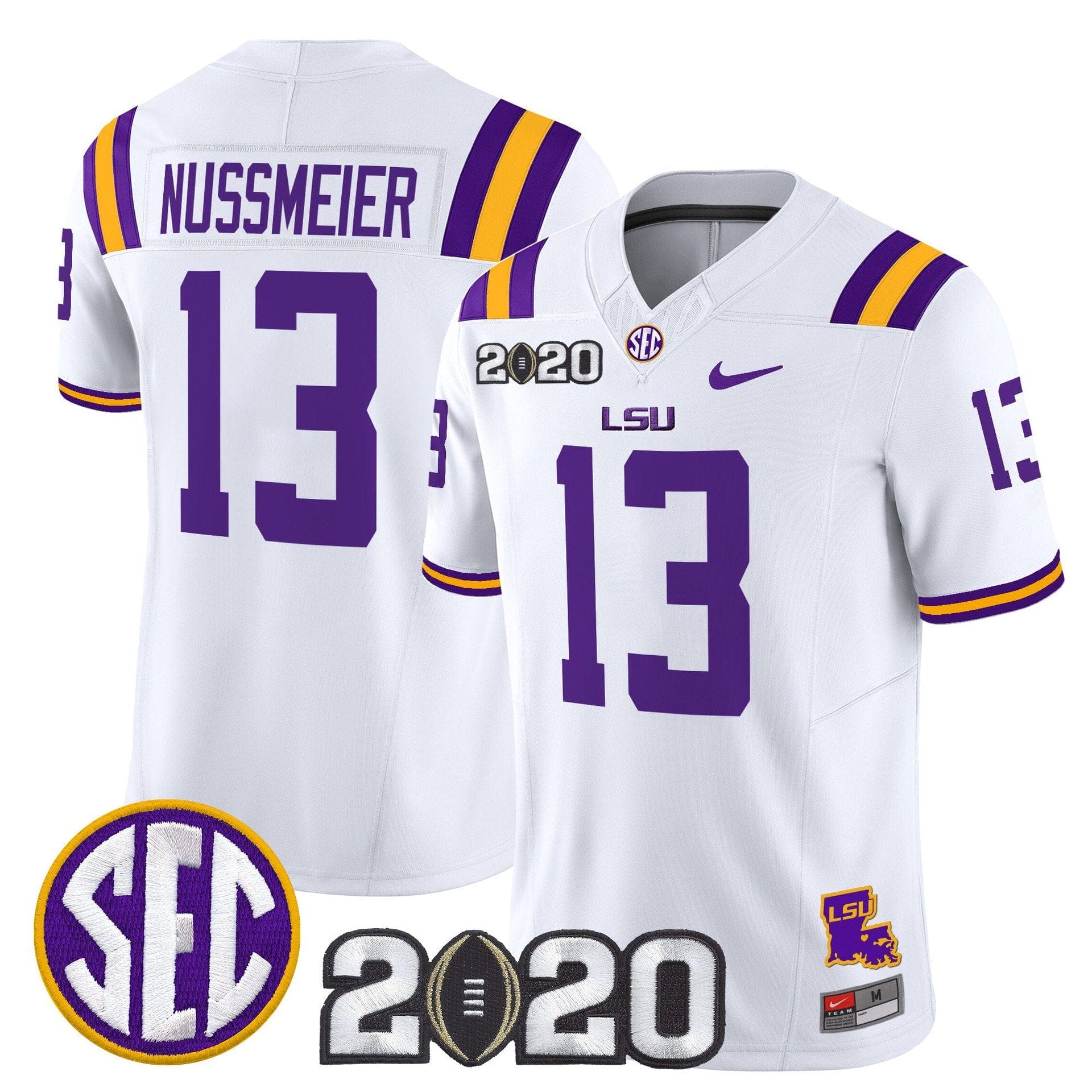 Garrett Nussmeier Jersey #13 LSU Tigers 2020 National Champions