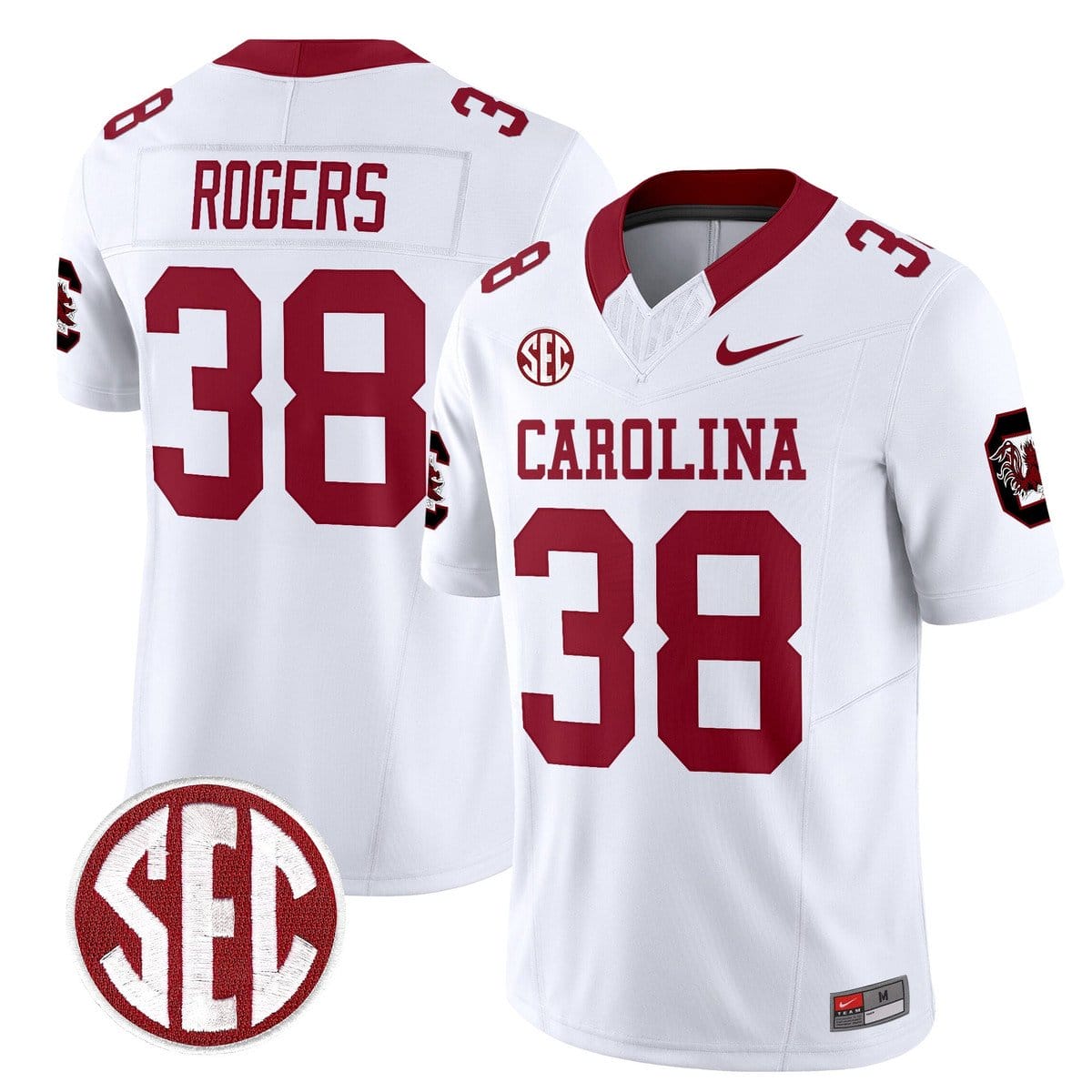 Alternative view of George Rogers Jersey #38 Carolina 1980 Throwback Rebrand 2026