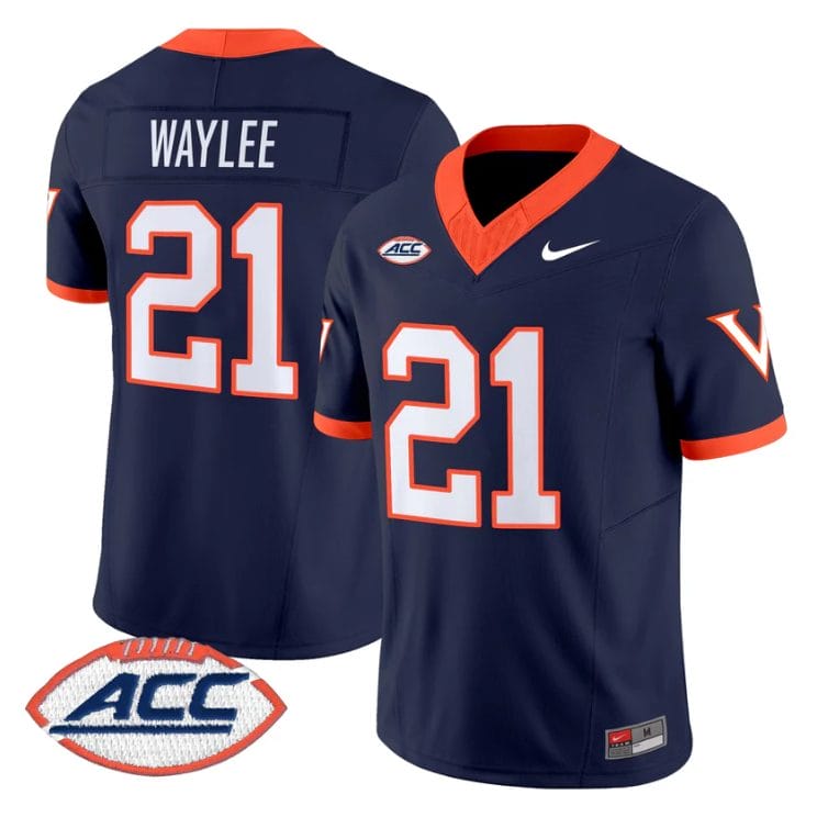 Alternative view of Harrison Waylee Jersey #21 Virginia Cavaliers 1995 Throwbacks Stitched