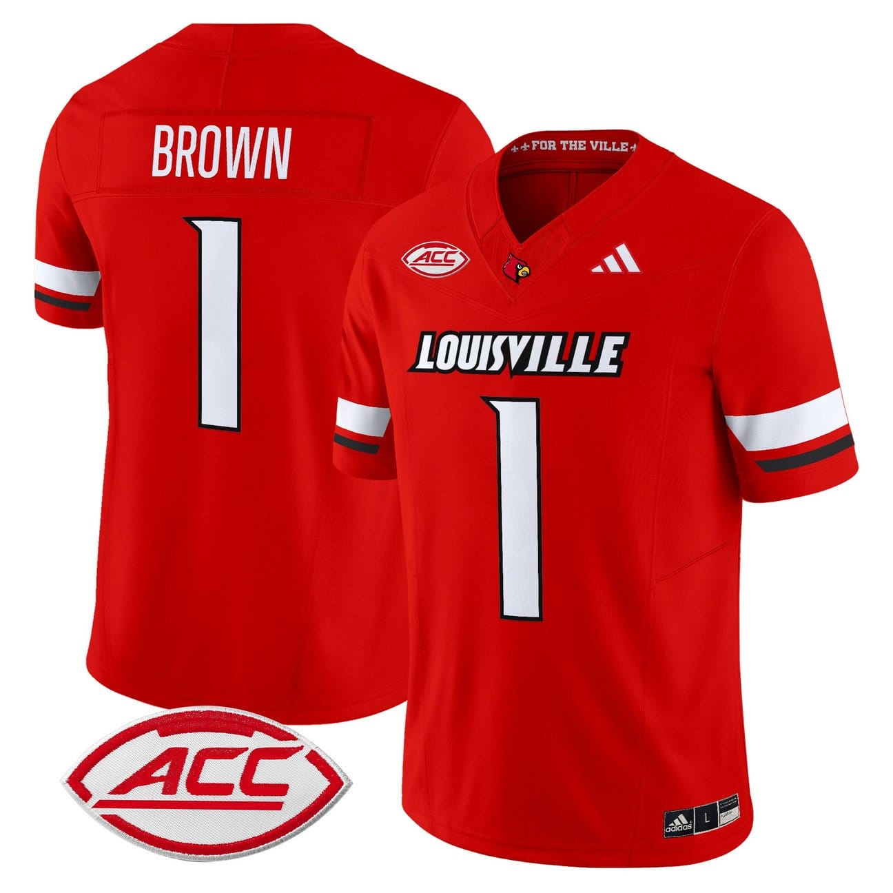Isaac Brown Jersey #1 Louisville Cardinals 2025 Vapor Limited Stitched - Image 3