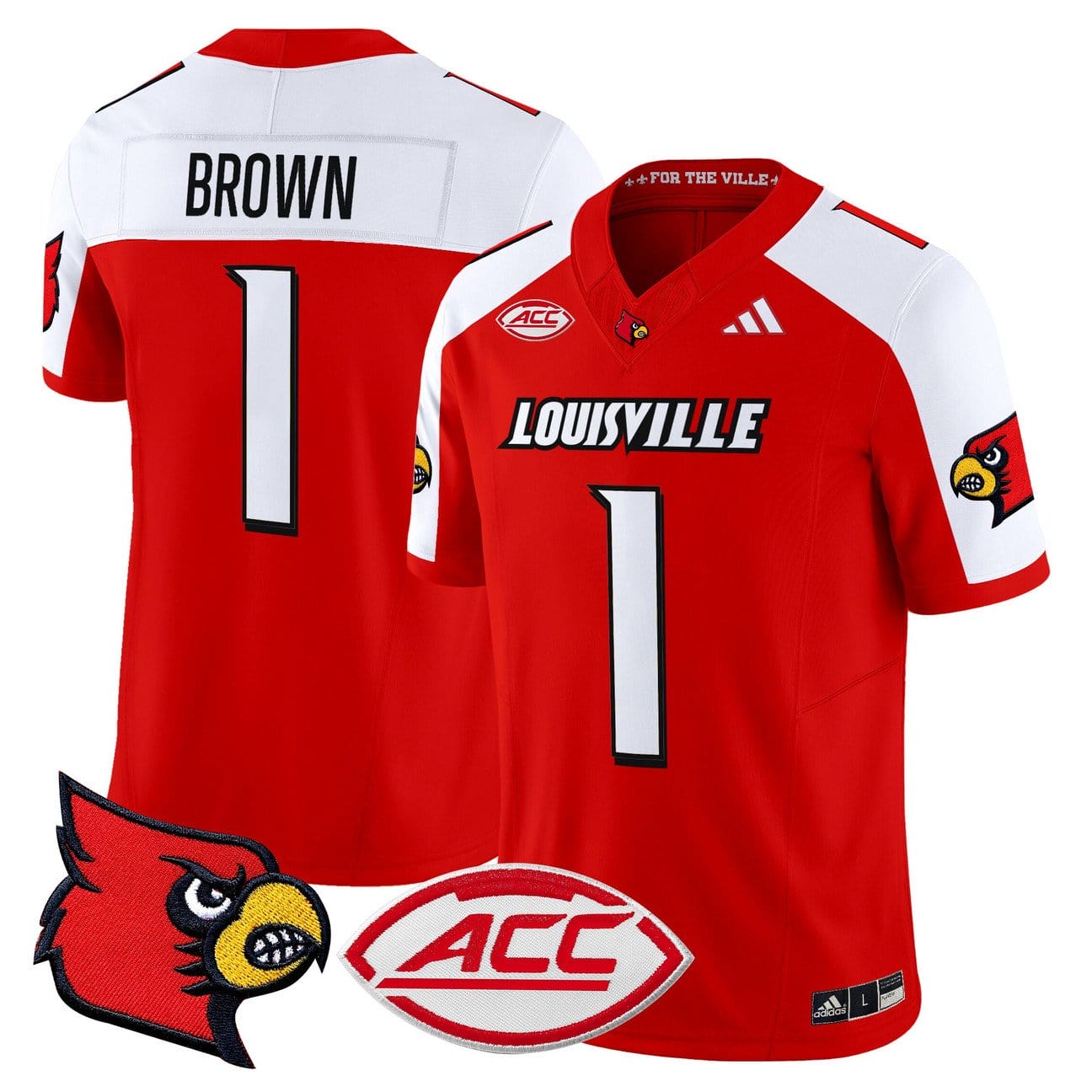 Isaac Brown Jersey #1 Louisville Cardinals 2025 Vapor Limited Stitched - Image 4