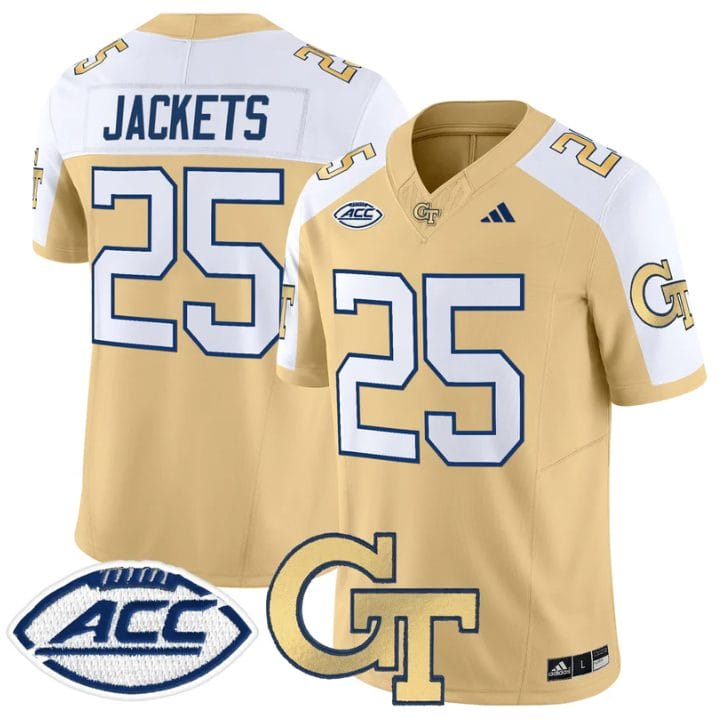 Alternative view of Jackets Jersey #25 Georgia Tech Yellow Jackets 2025 Limited Stitched