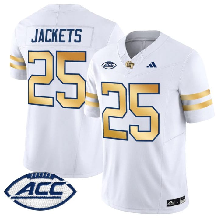 Jackets Jersey #25 Georgia Tech Yellow Jackets 2025 Limited Stitched