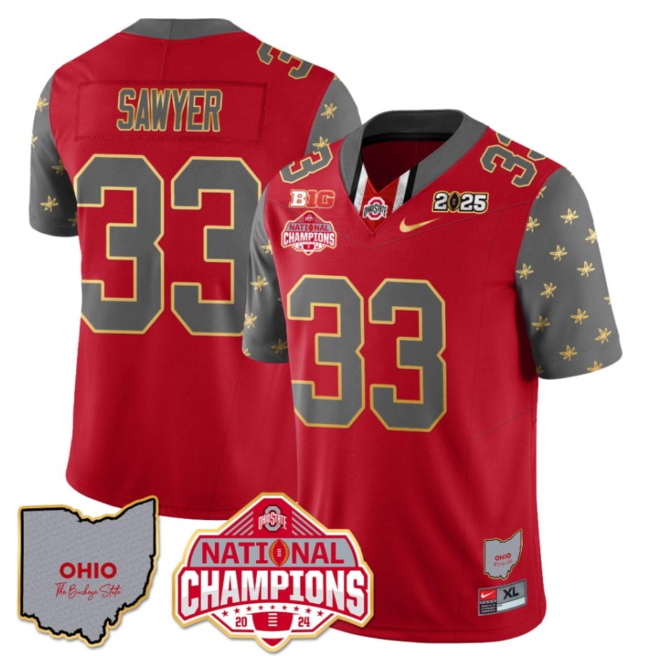 Jack Sawyer Jersey #33 Ohio State National Champions 2025 Patch - Image 4