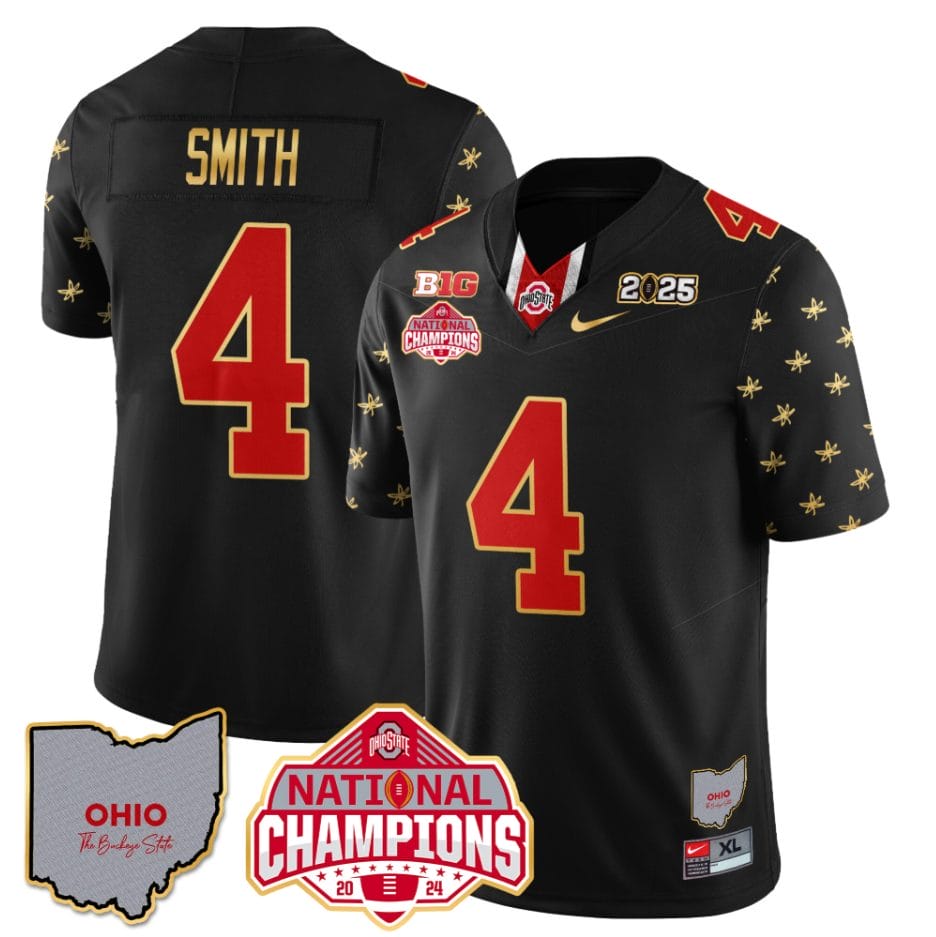 Jeremiah Smith Jersey #4 Ohio State National Champions 2025 Patch