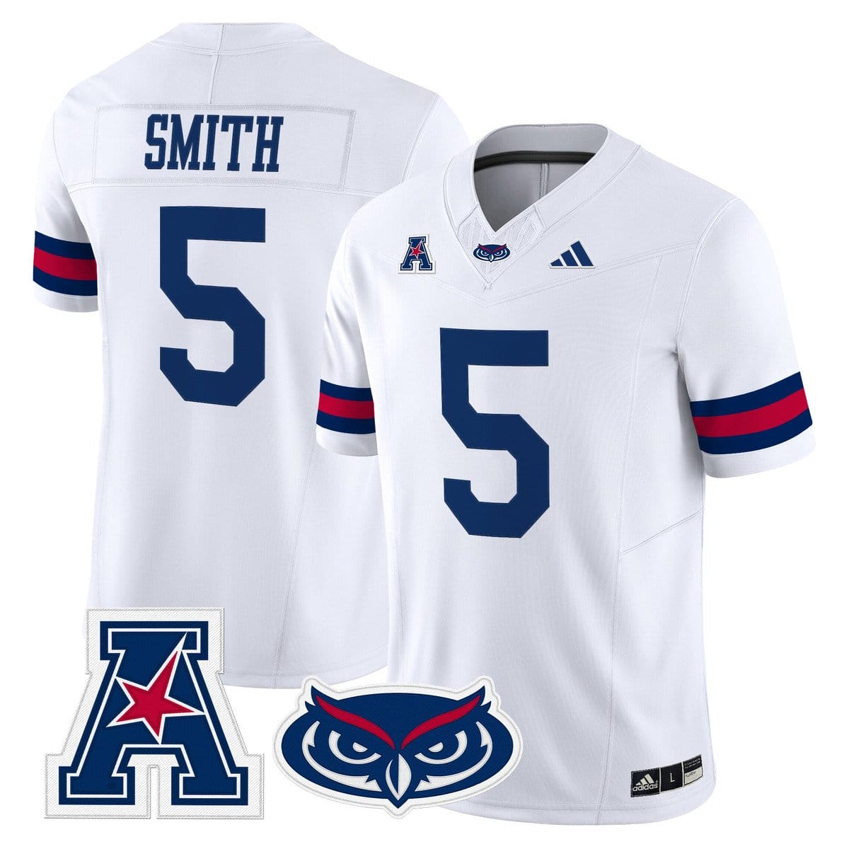 Alternative view of Jabari Smith Jersey #5 Florida Atlantic Owls 2025 All Stitched