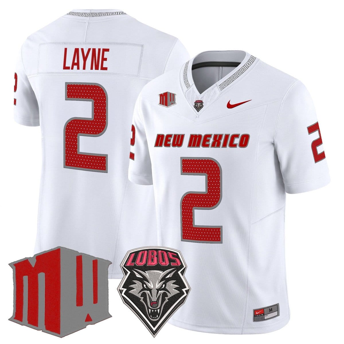 Alternative view of Jack Layne Jersey #2 New Mexico Lobos 2025 Vapor Limited Stitched