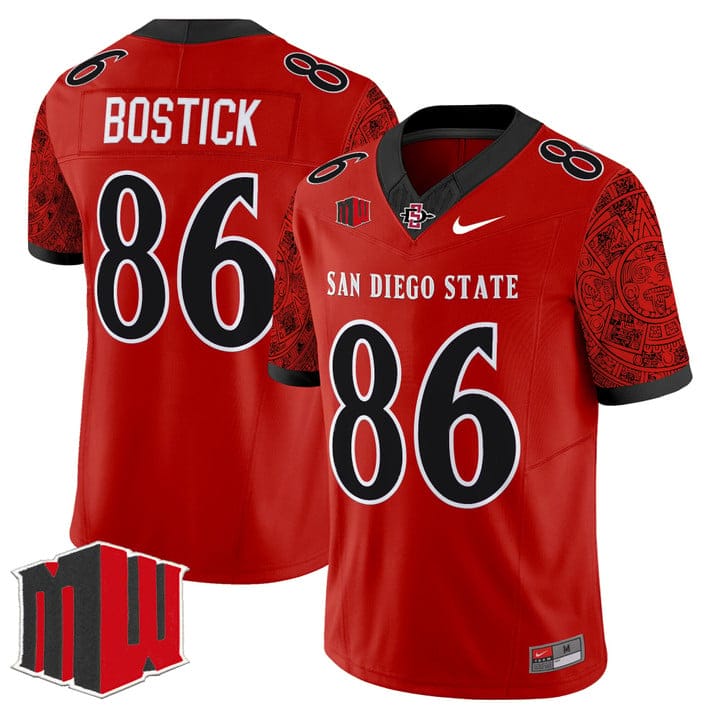 Alternative view of Jacob Bostick Jersey #86 San Diego State Aztecs 2025 Limited Stitched