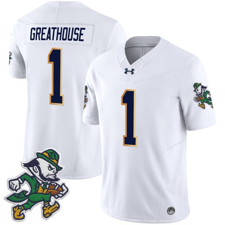 Jaden Greathouse Jersey #1 Notre Dame 2025 Gridiron Leprechaun Edition