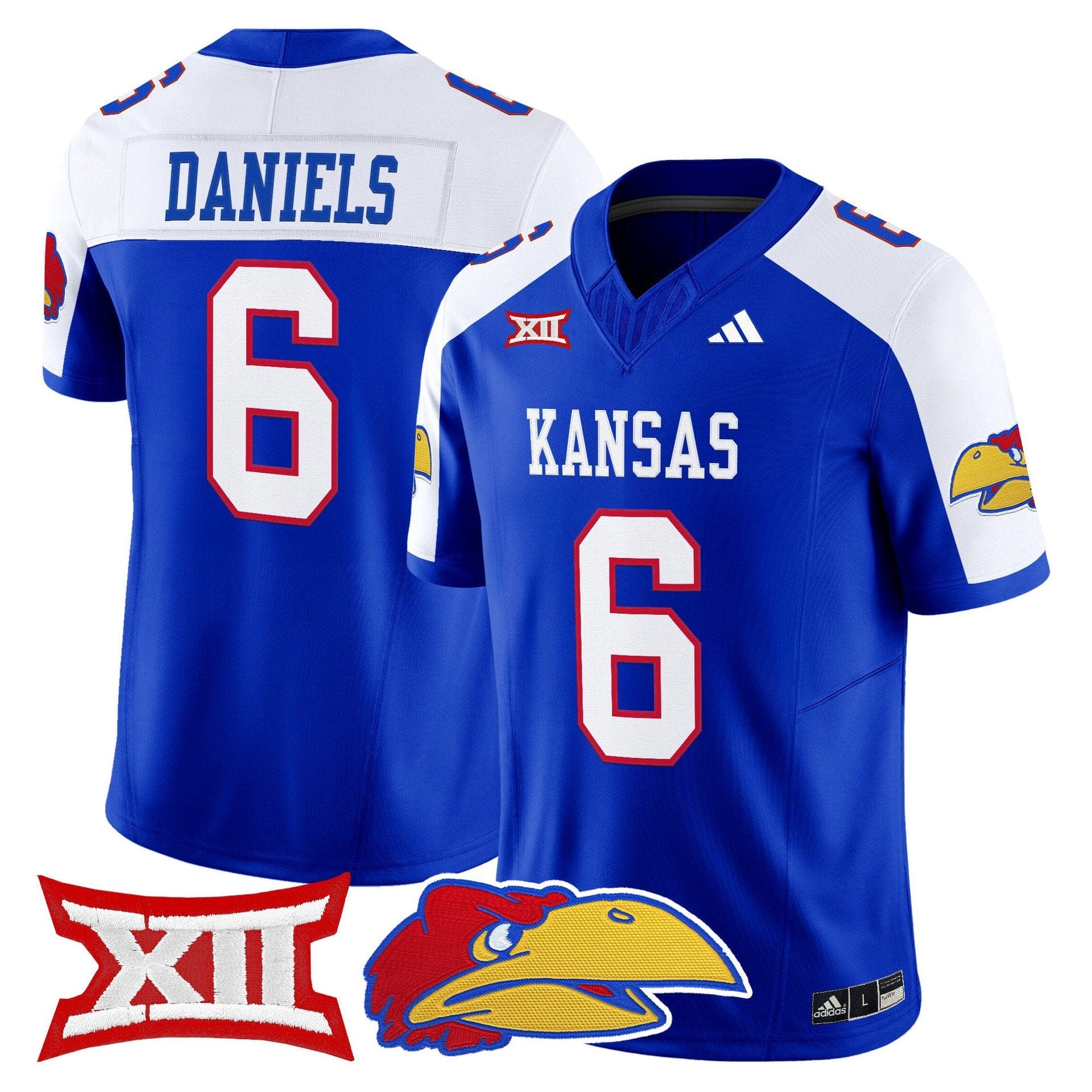 Jalon Daniels Jersey #6 Kansas Jayhawks 2025 Vapor Limited Stitched - Image 3