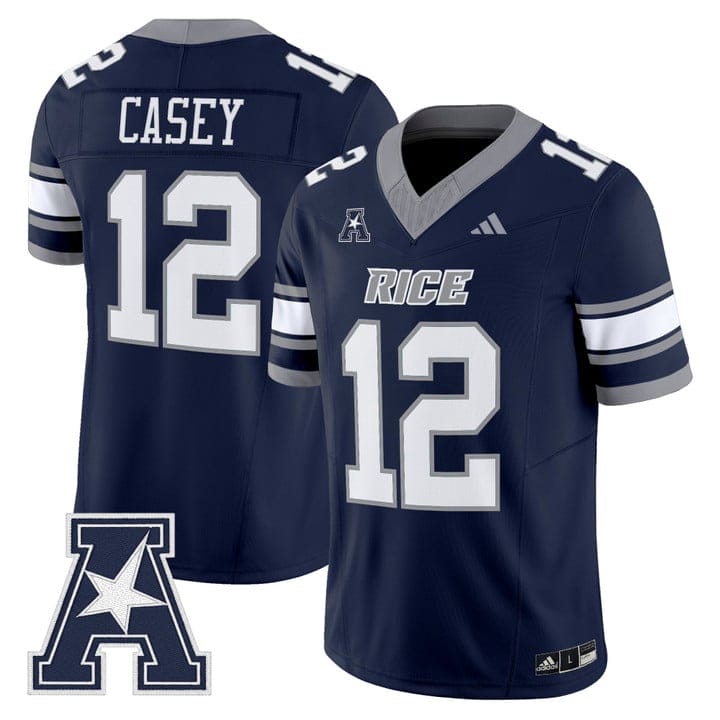 Alternative view of James Casey Jersey #12 Rice Owls 2025 Vapor Limited Stitched