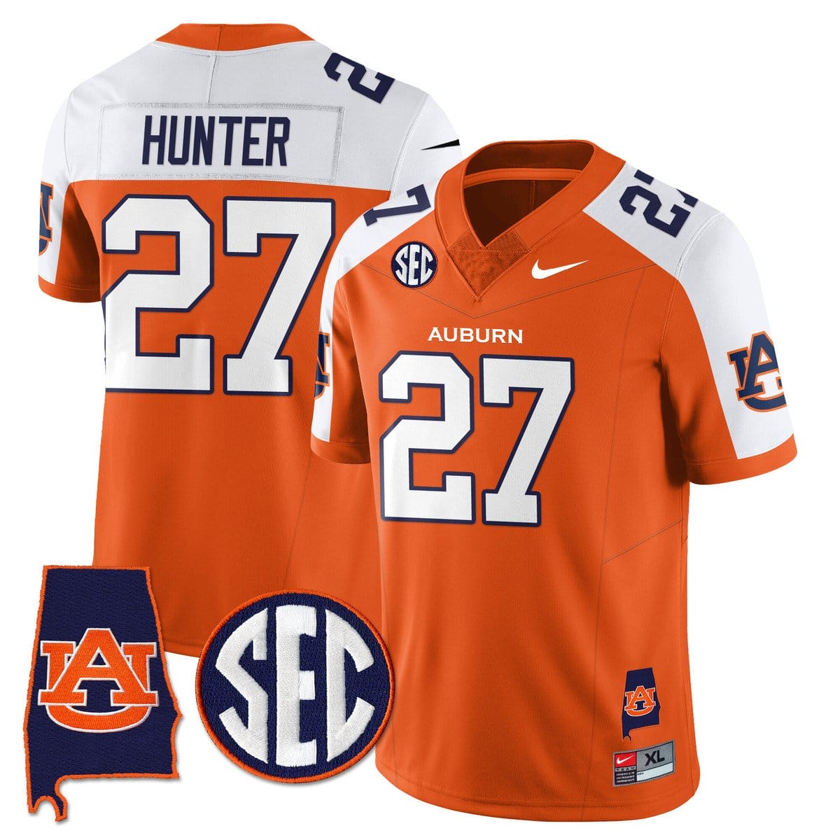 Jarquez Hunter Jersey #27 Auburn Tigers Alabama Patch Vapor Stitched - Image 4