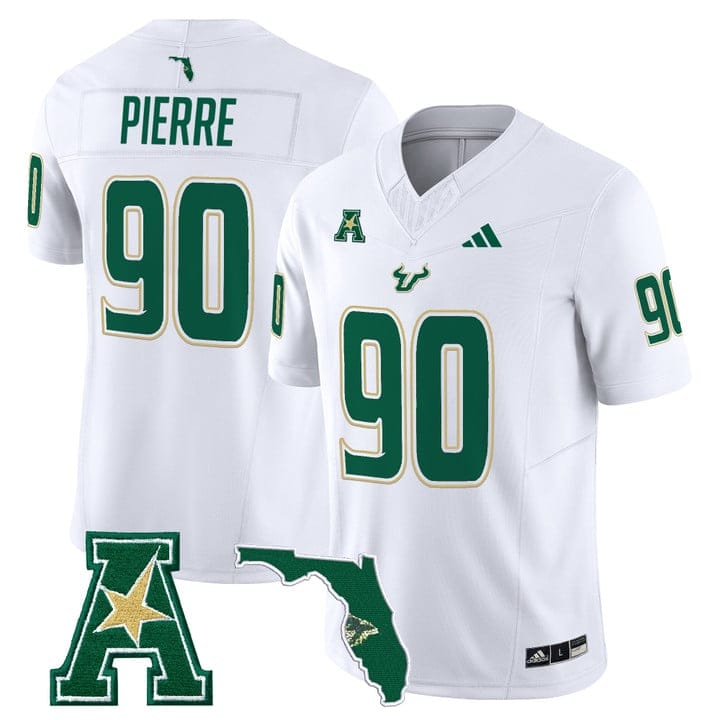 Alternative view of Jason Pierre Jersey #90 South Florida Bulls 2025 Limited Stitched