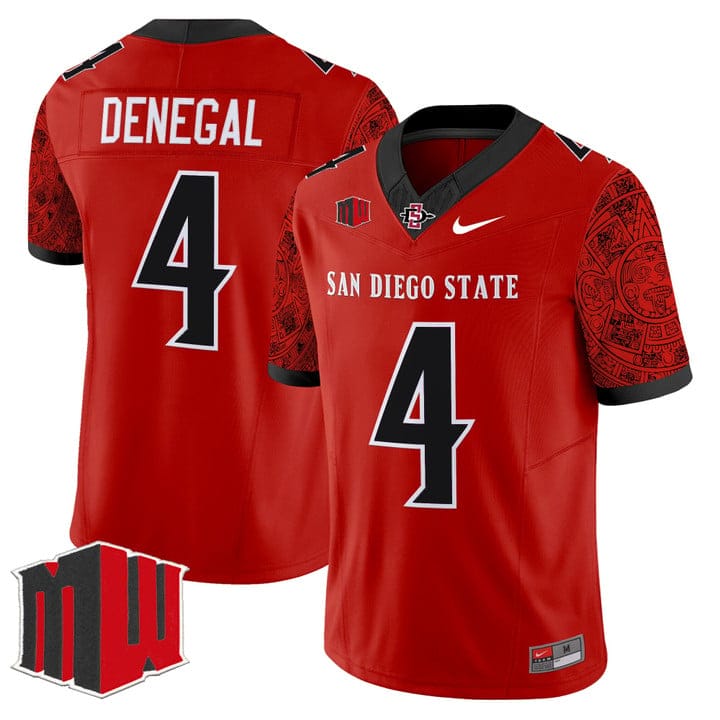 Alternative view of Jayden Denegal Jersey #4 San Diego State Aztecs 2025 Limited Stitched