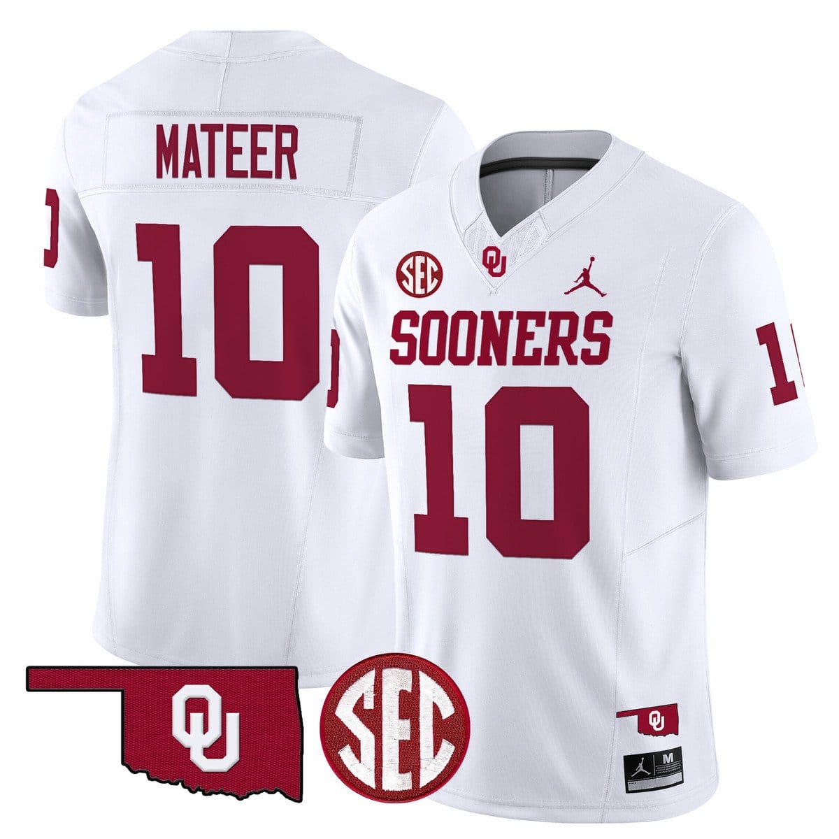 John Mateer Jersey #10 Oklahoma Sooners 2025 Vapor Limited Stitched