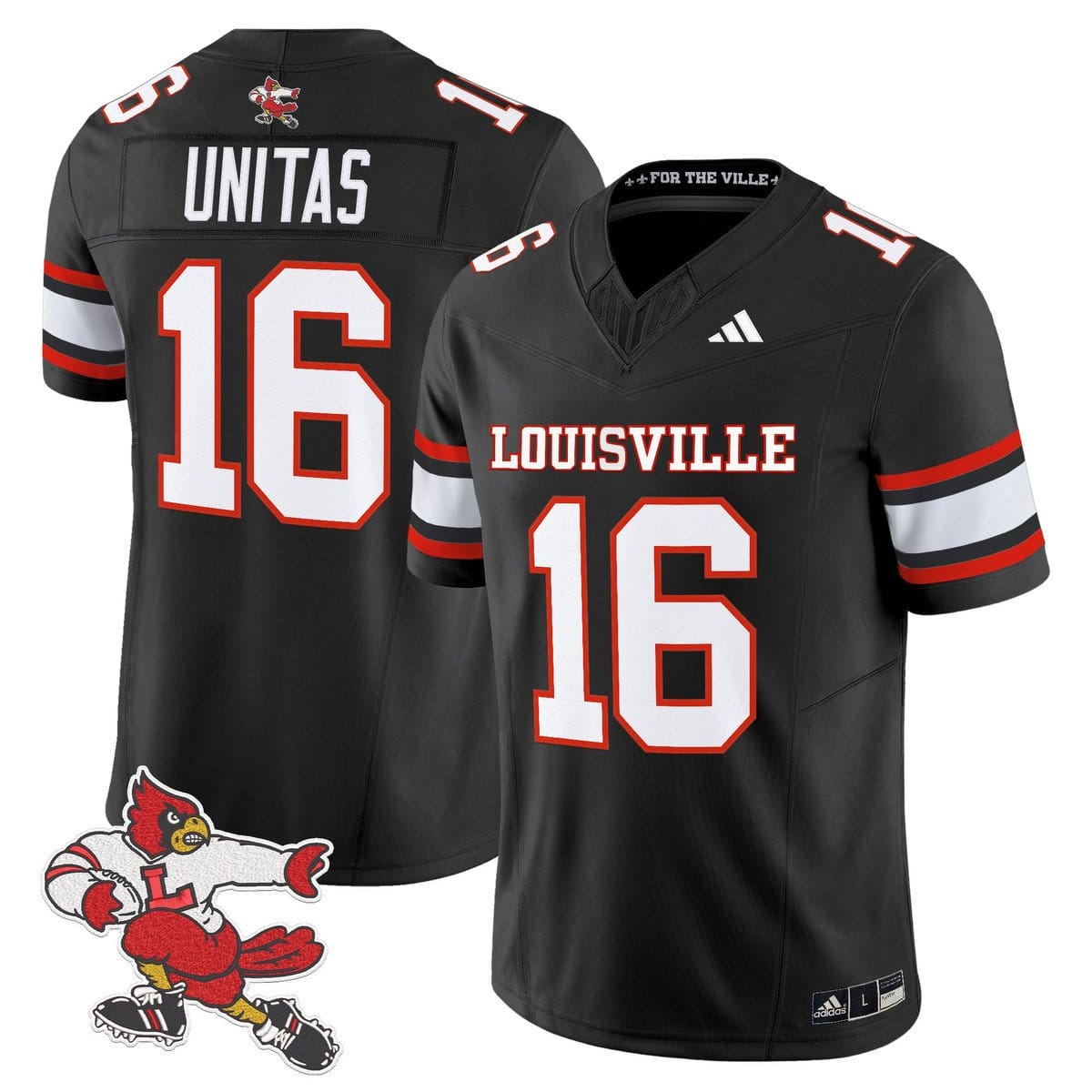 Johnny Unitas Jersey #16 Louisville Cardinals 1980s Throwback Stitched