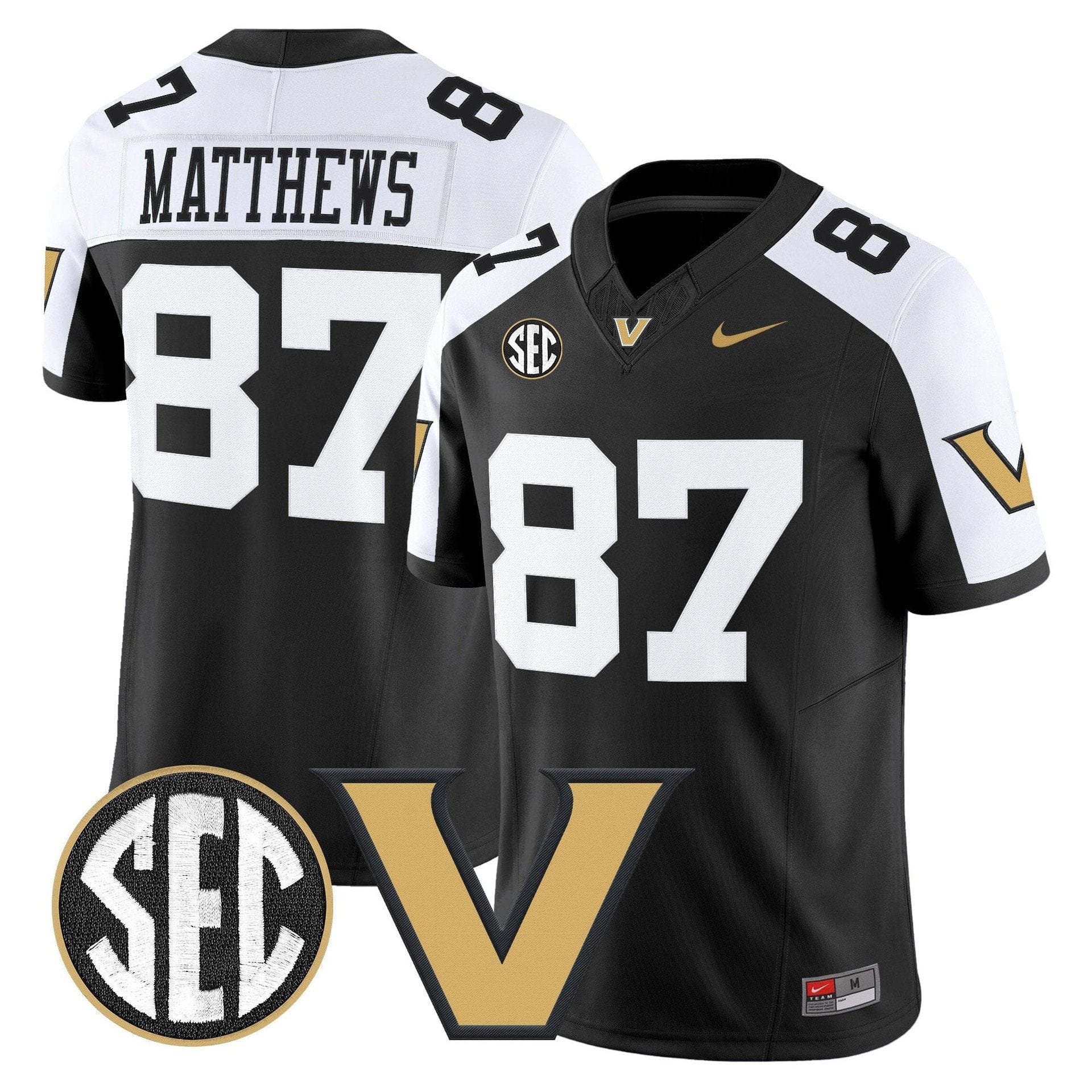 Jordan Matthews Jersey #87 Vanderbilt Commodores 2025 Limited Stitched - Image 3