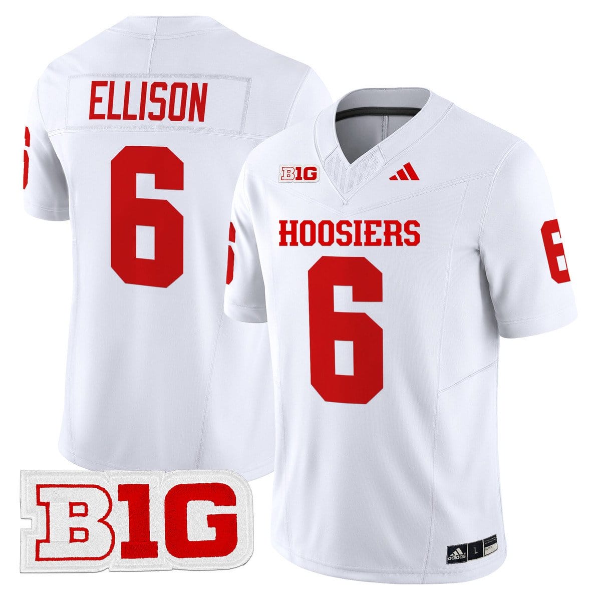 Alternative view of Justice Ellison Jersey #6 Indiana Hoosiers 2025 Limited Stitched