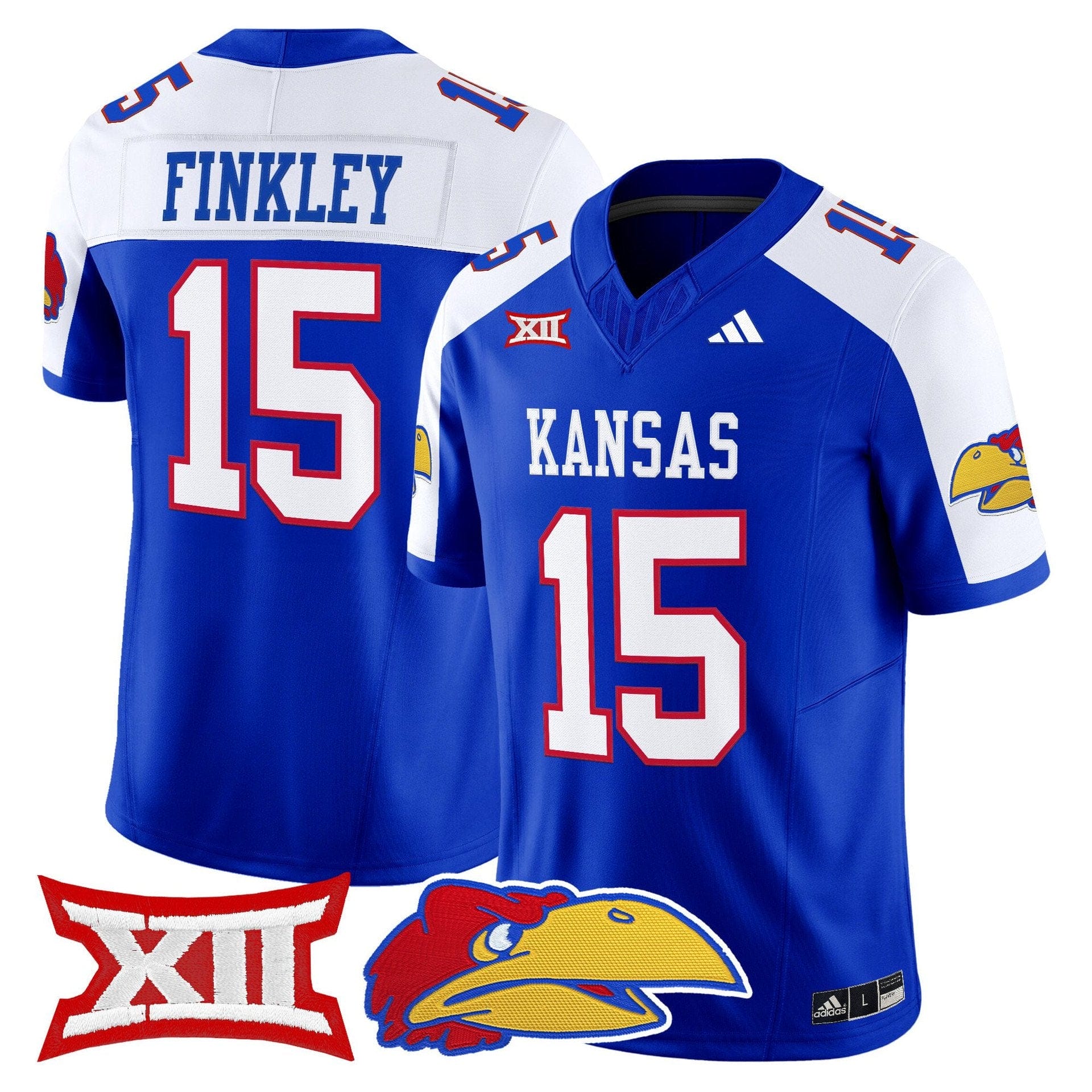Justice Finkley Jersey #15 Kansas Jayhawks 2025 Vapor Limited Stitched - Image 3