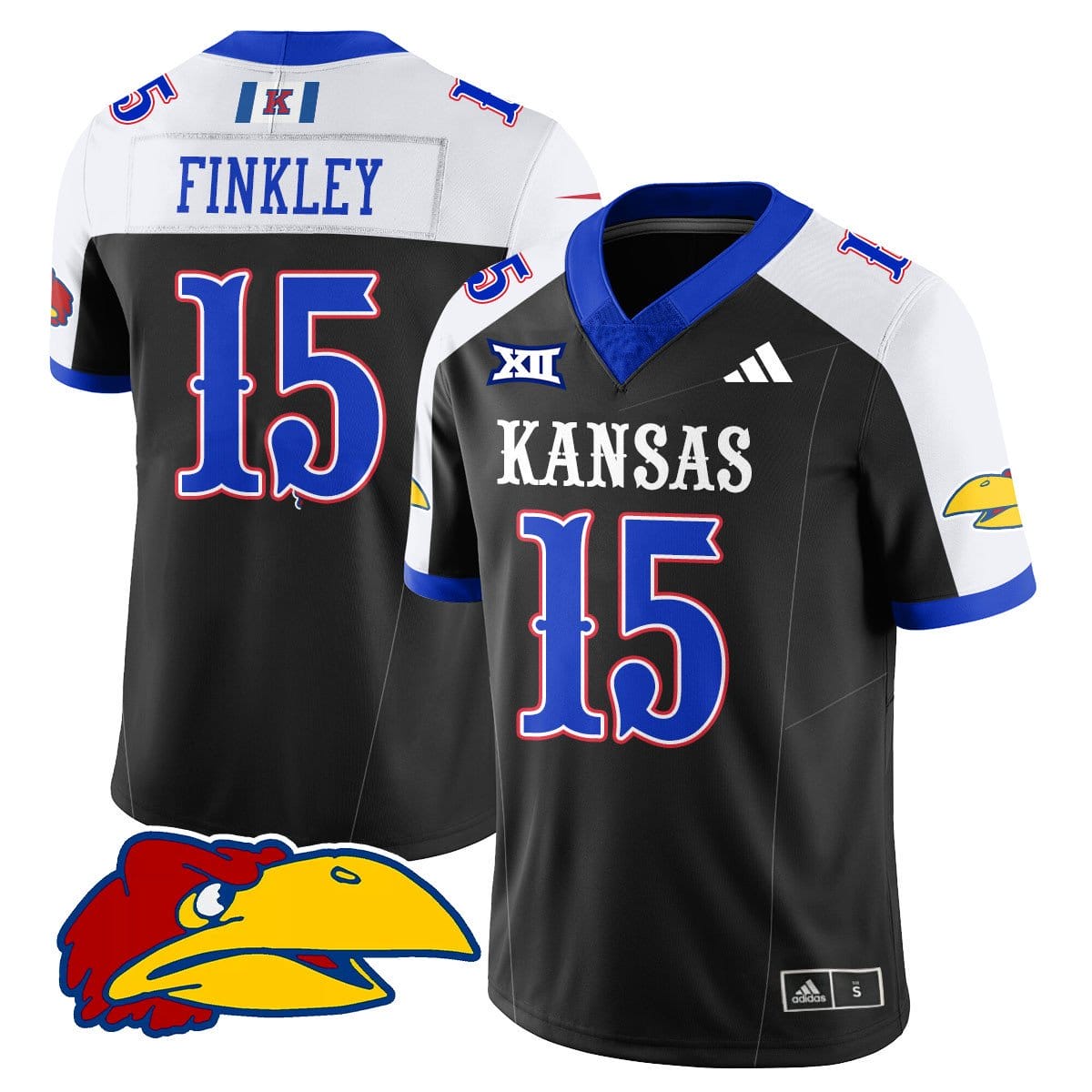 Justice Finkley Jersey #15 Kansas Jayhawks Football 2025 Limited Stitched - Image 4