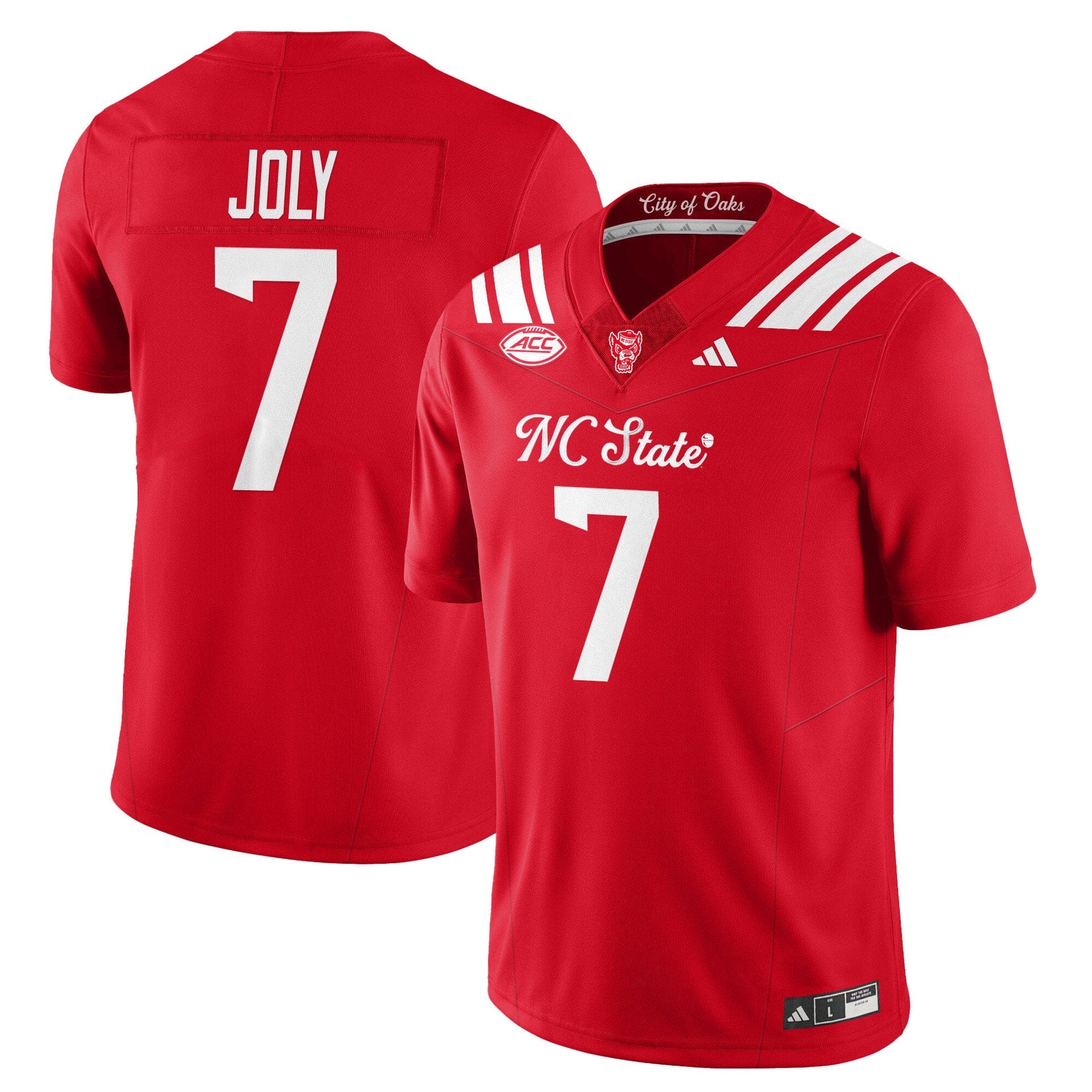 Alternative view of Justin Joly Jersey #7 State Wolfpack City of Oaks Vapor Limited Stitched