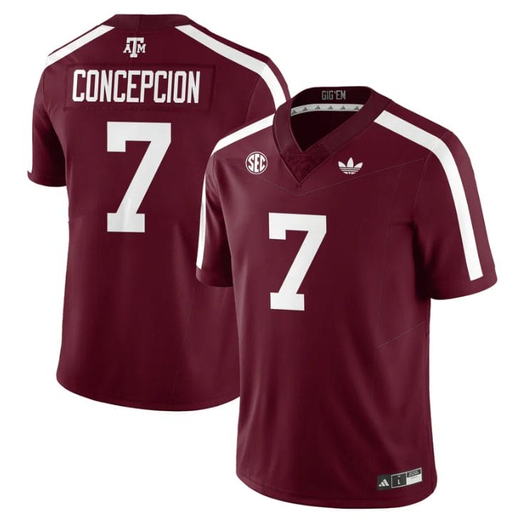 Alternative view of KC Concepcion Jersey #7 Texas A&M Aggies 1975 Throwback Stitched