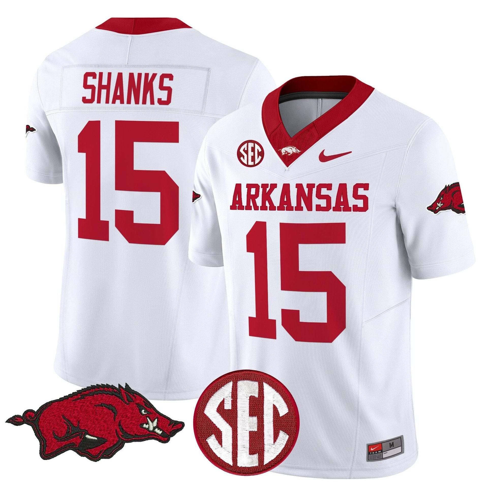 Kam Shanks Jersey #15 Arkansas Razorbacks Limited Stitched - Image 2