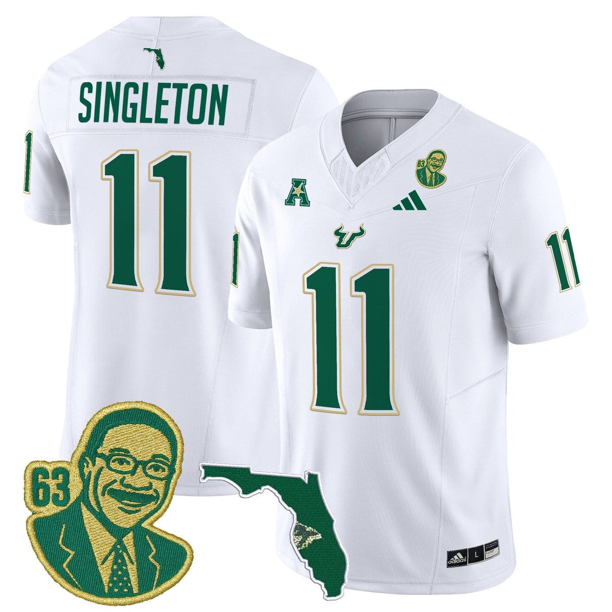 Alternative view of Lee Roy Selmon Jersey #63 South Florida Bulls Legacy Edition Stitched