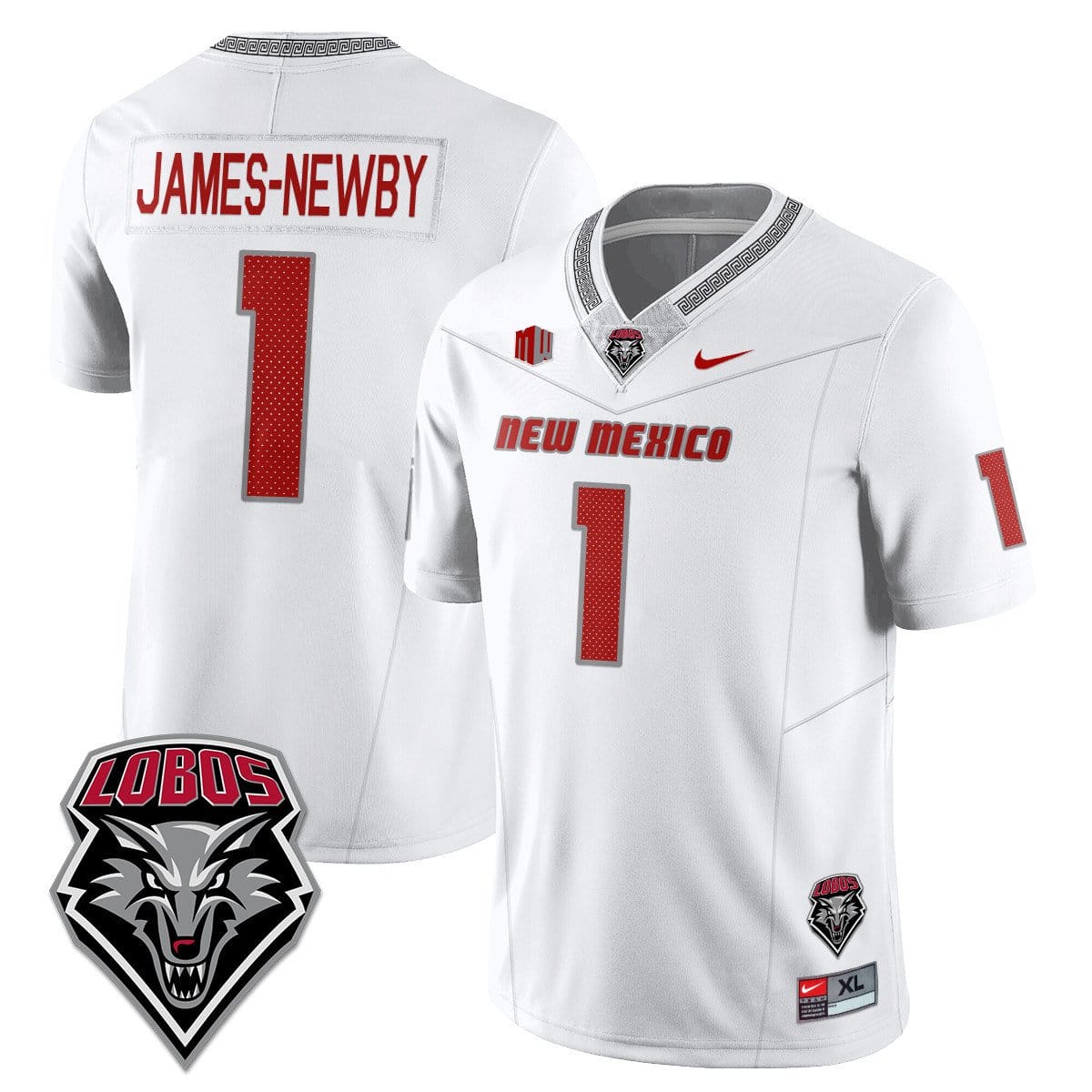 Alternative view of Keyshawn James-Newby Jersey #1 UNM Lobo Football 2025 Stitched