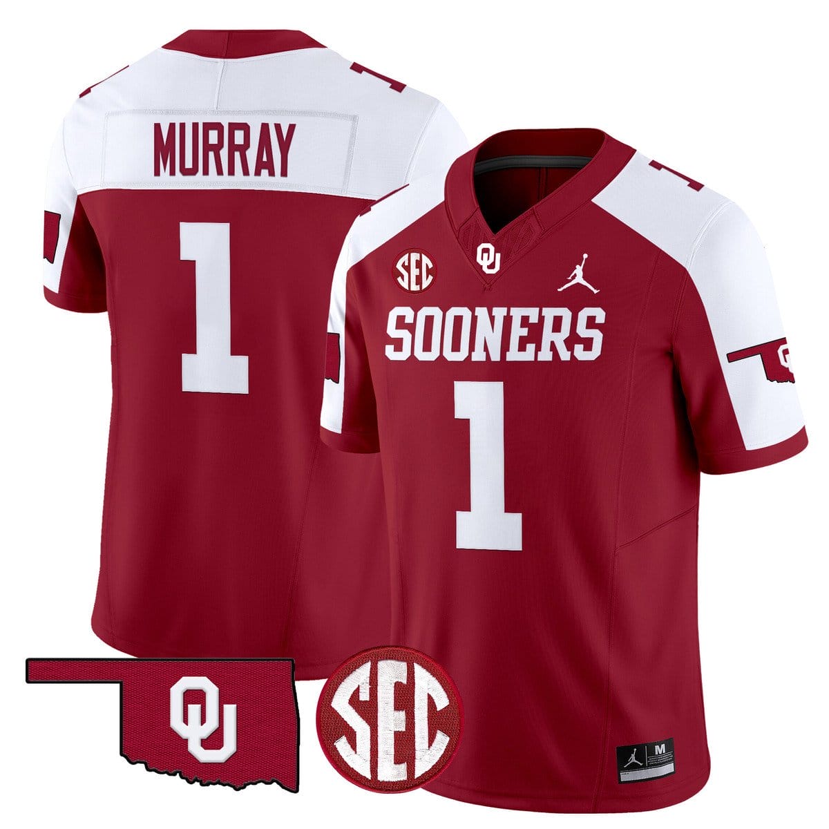 Alternative view of Kyler Murray Jersey #1 Oklahoma Sooners 2025 Limited Stitched