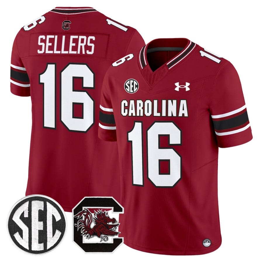 LaNorris Sellers Jersey #16 South Carolina Gamecocks 2025 Stitched - Image 5