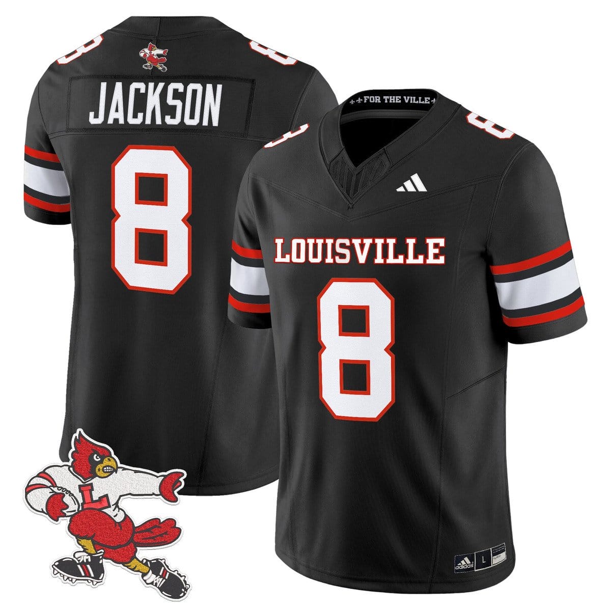 Lamar Jackson Jersey #8 Louisville Cardinals 1980s Throwback Stitched