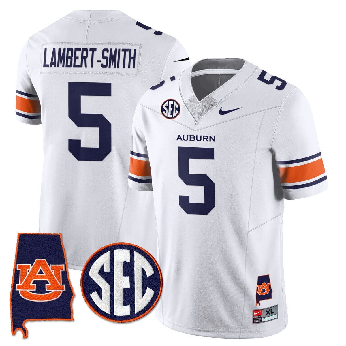 Alternative view of Lambert-Smith Jersey #5 Auburn Tigers Alabama Patch Vapor Stitched