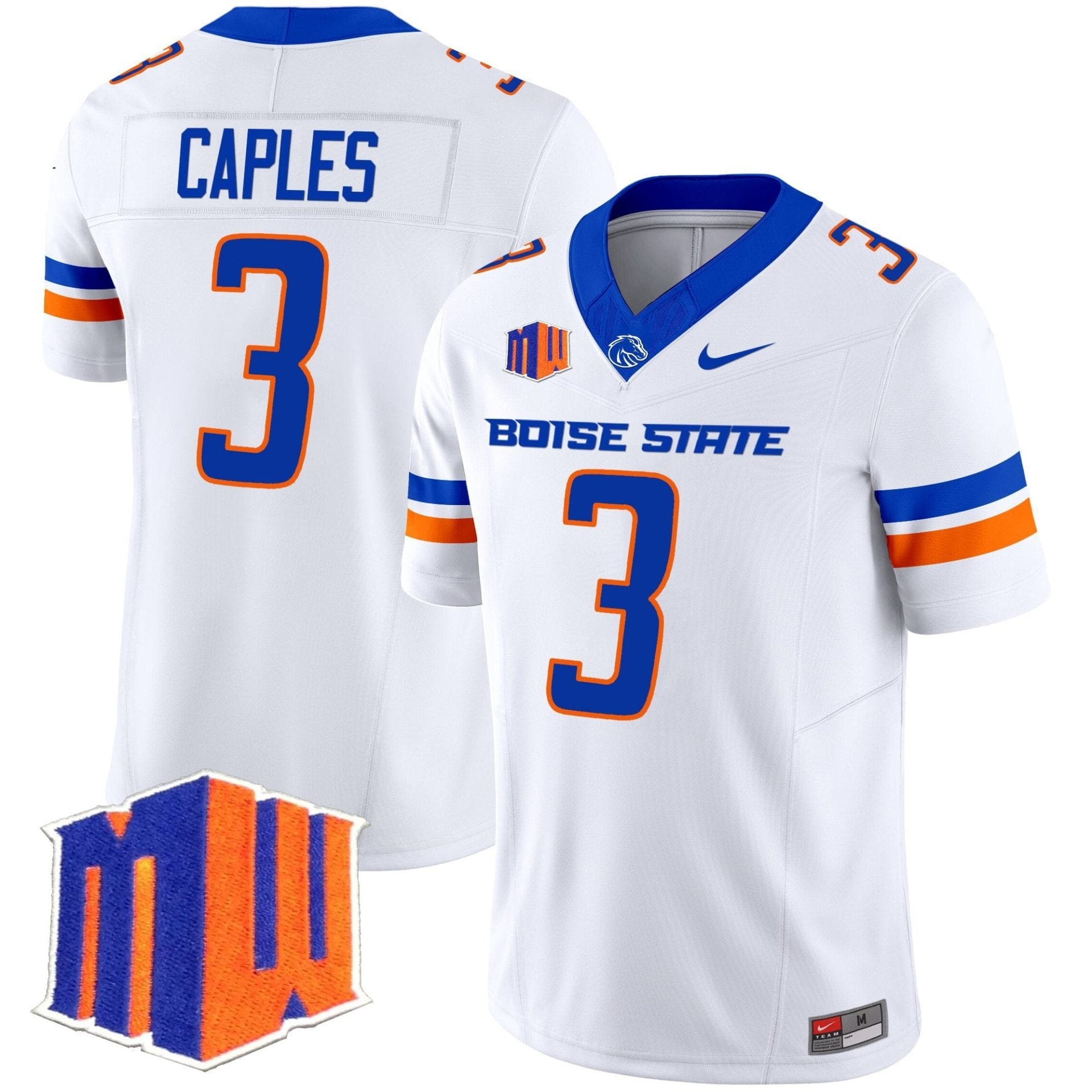 Alternative view of Latrell Caples Jersey #3 Boise State Broncos 2025 Vapor Stitched