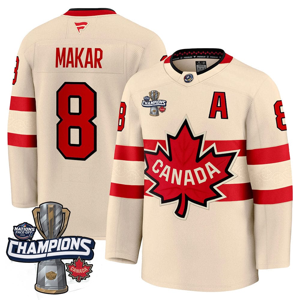 Men Canada 2025 4 Nations Face-Off Champions Jersey - All Stitched - Image 15