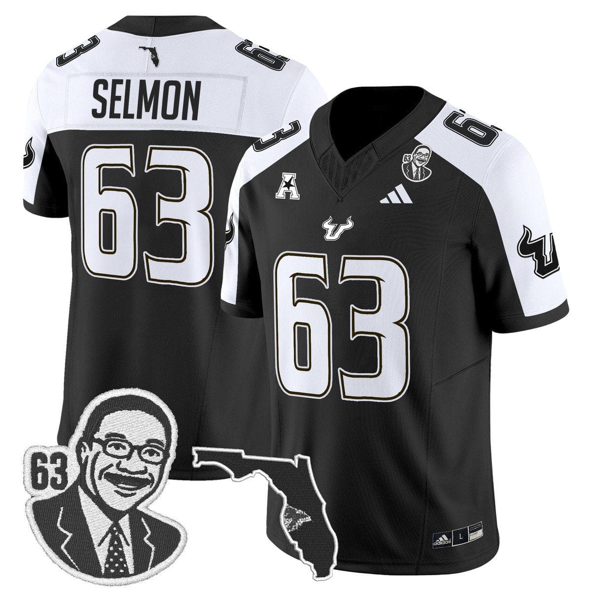 Quinton Flowers Jersey #9 South Florida Bulls Lee Roy Selmon Legacy Black Alter - Image 3