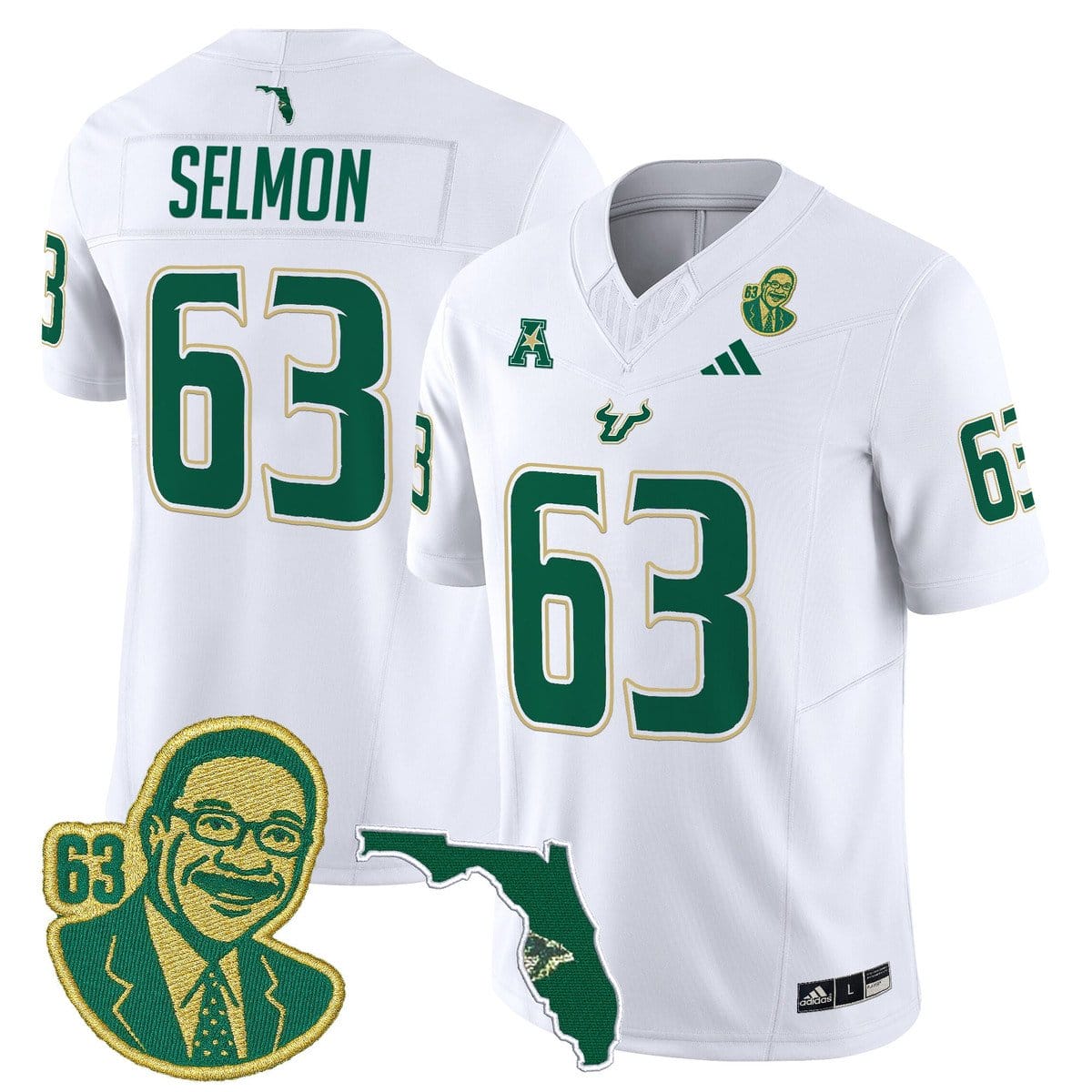 Alternative view of Quinton Flowers Jersey #9 South Florida Bulls Lee Roy Selmon Legacy Black Alter