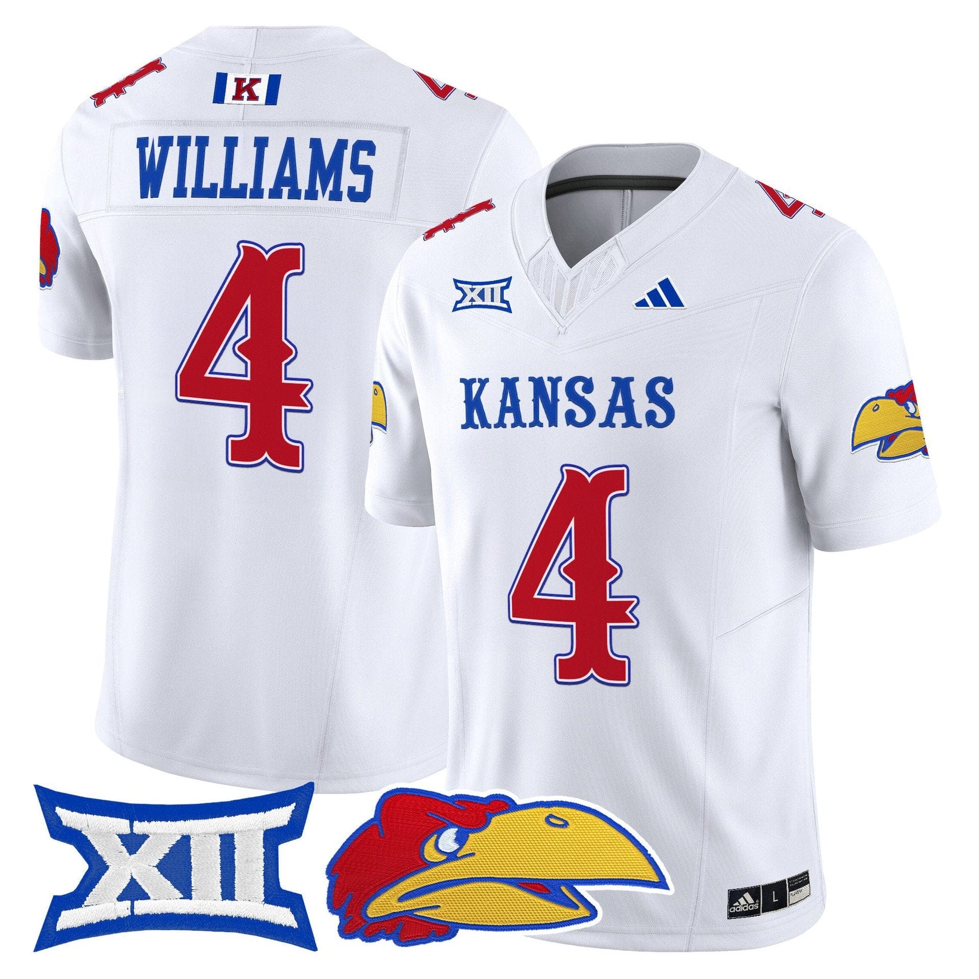 Alternative view of Leshon Williams Jersey #4 Kansas Jayhawks 2025 Vapor Limited Stitched