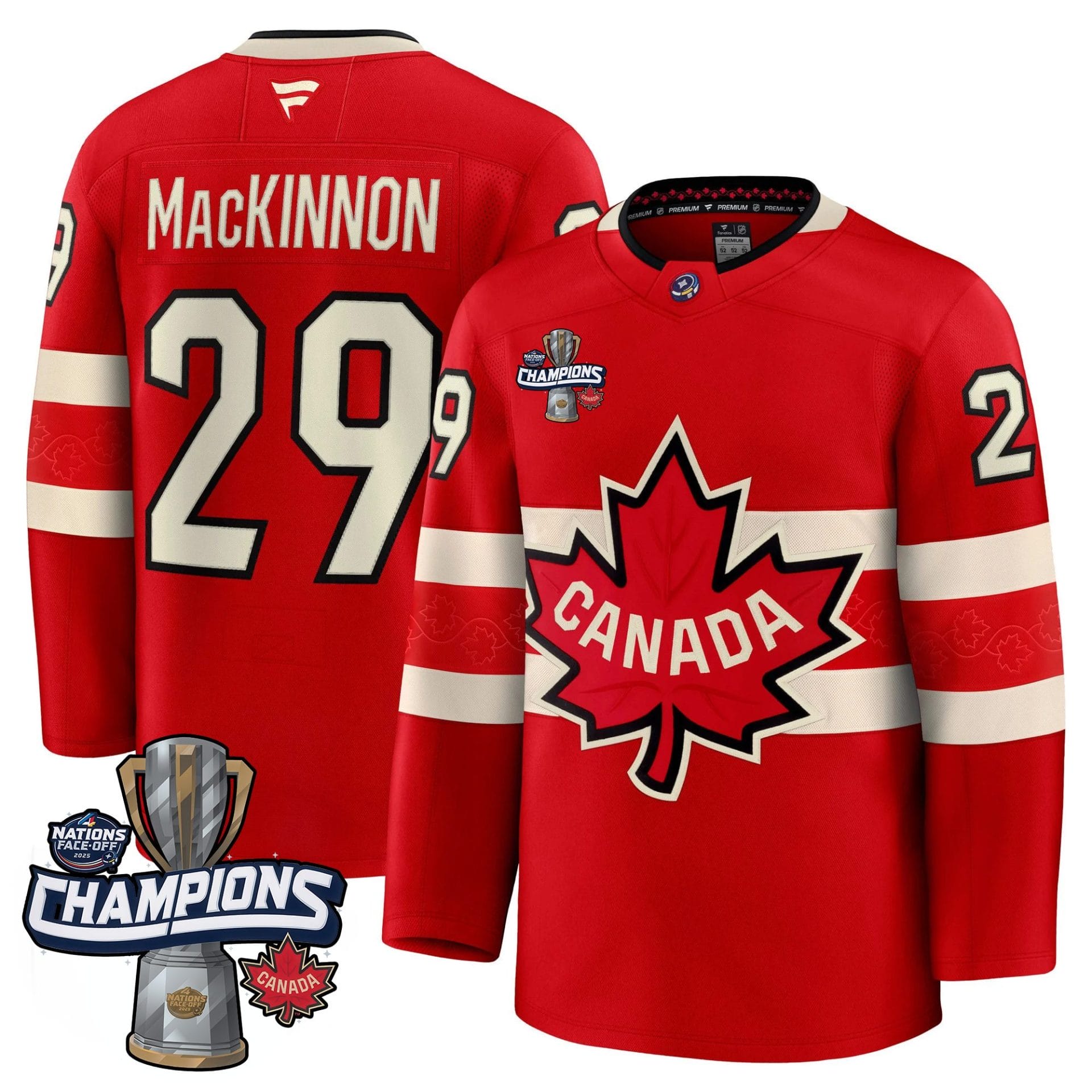 Men Canada 2025 4 Nations Face-Off Champions Jersey - All Stitched - Image 26