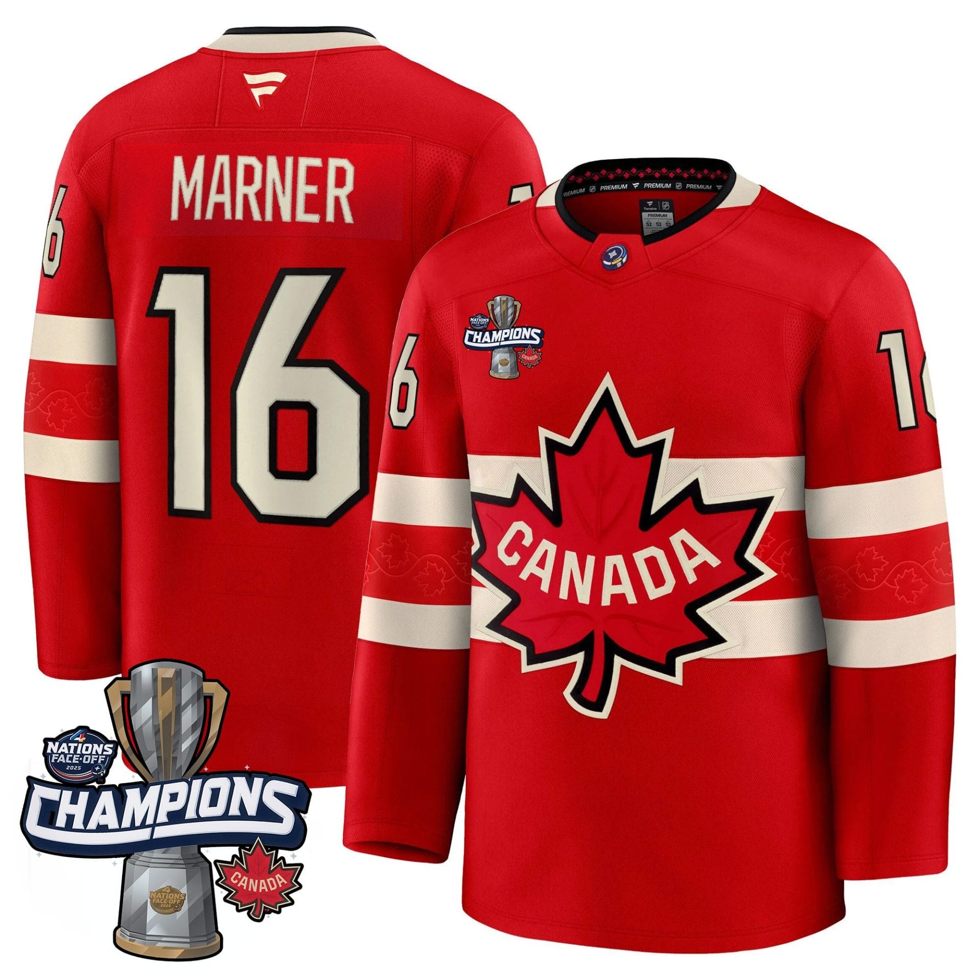 Men Canada 2025 4 Nations Face-Off Champions Jersey - All Stitched - Image 28