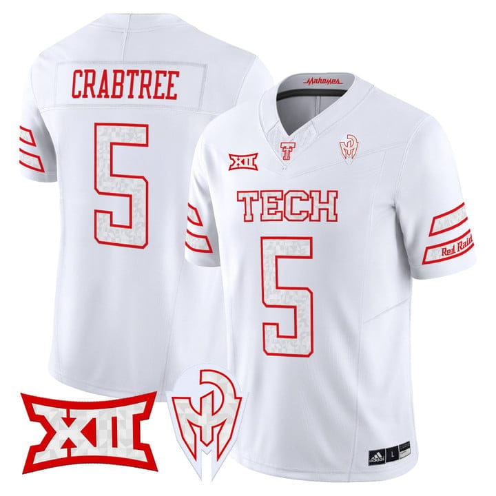 Michael Crabtree Jersey #5 Texas Tech Red Raiders Too Cold Vapor Stitched - Image 4