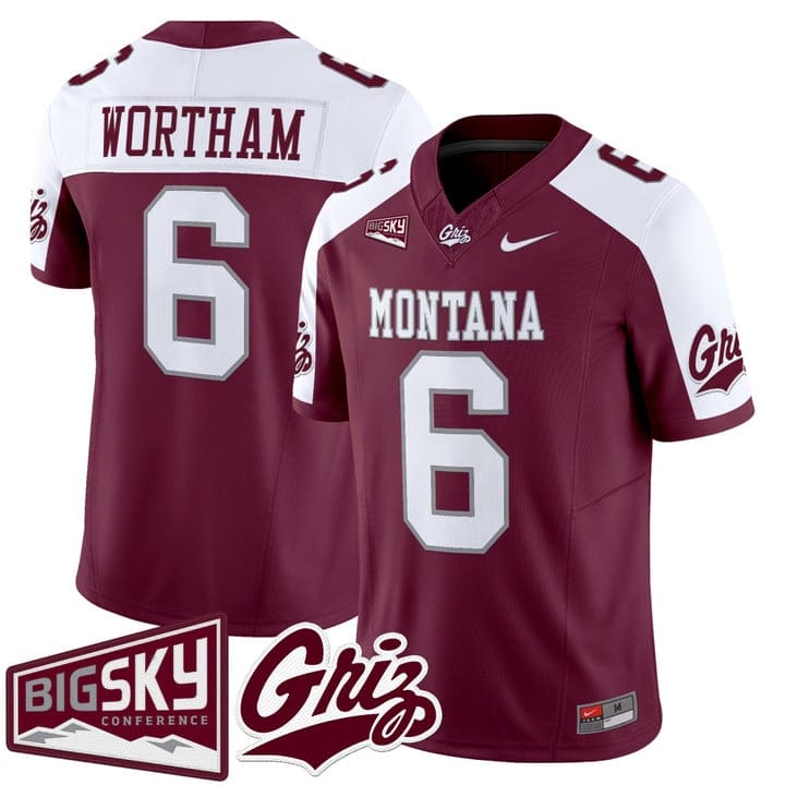 Michael Wortham Jersey #6 Montana Grizzlies 2025 Vapor Stitched - Image 4