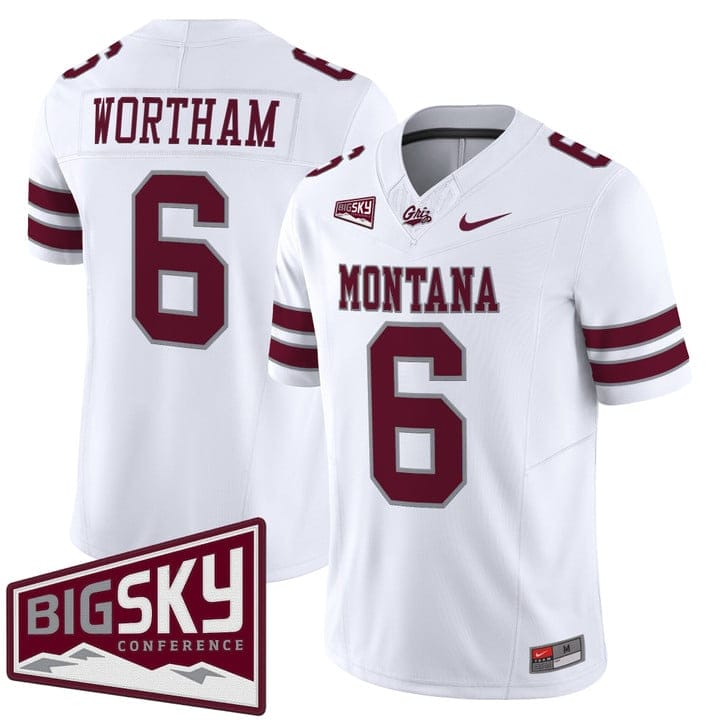 Alternative view of Michael Wortham Jersey #6 Montana Grizzlies 2025 Vapor Stitched